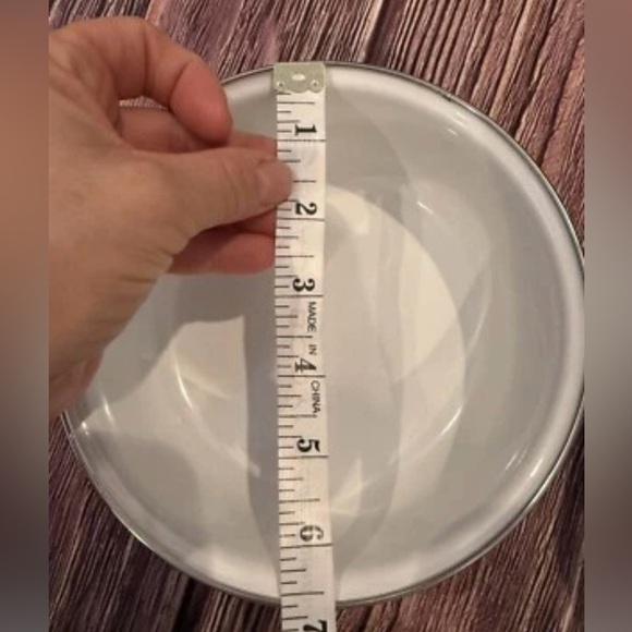 Victoria Silk Flowers Metal Enamel Nesting Bowls Mixing BowL Grandma Cottage VTG - Picture 4 of 11